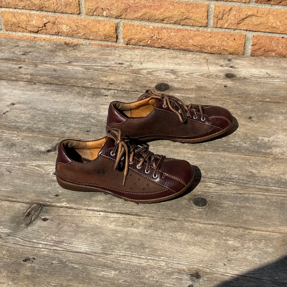 Born Hawkeye Womens 6 M/W W0578 Brown Leather Oxford Lace Up Comfort Shoes 36.5 - Picture 5 of 10